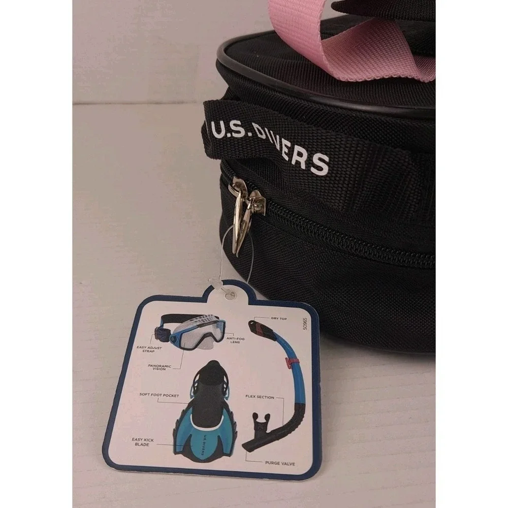U.S. Divers‎ Avila 2.0 Paradise Adult Snorkel Set Betta Black Blue Size Medium
